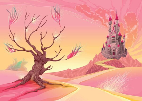Poster XXL Château rose
