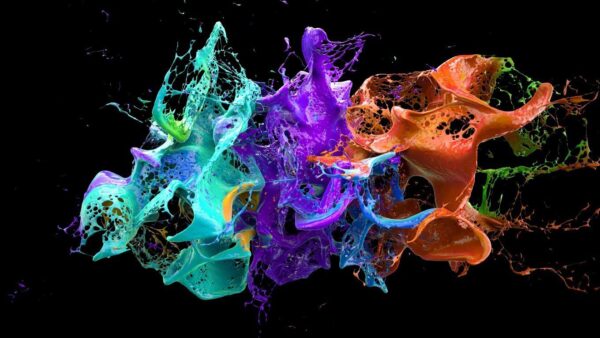 Peinture murale Explosion de peintures 3D