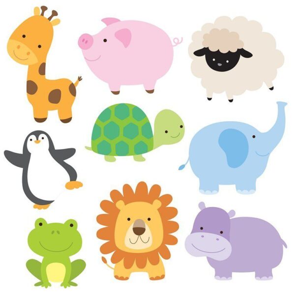 Peinture murale Bébés animaux