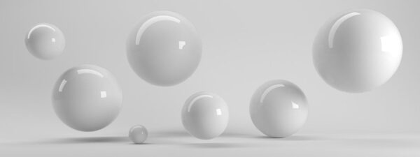 Peinture murale Boules 3D blanches
