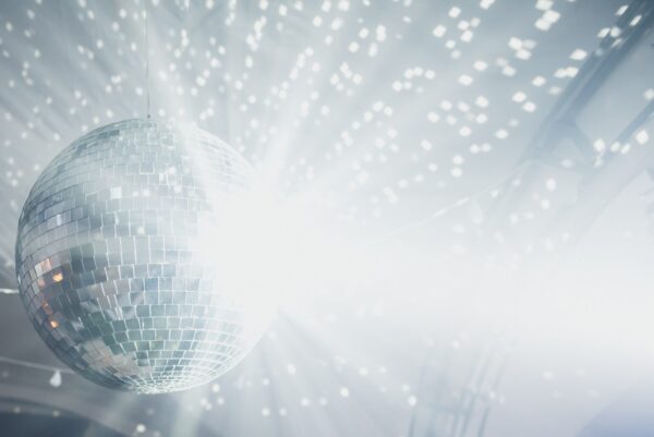 Peinture murale Boule disco lumineuse