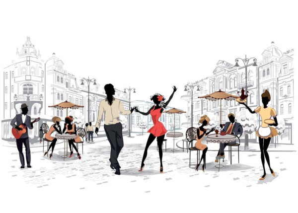 Peinture murale Danser dans la rue
