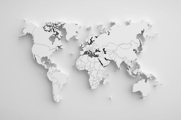 Peinture murale Carte du monde 3D