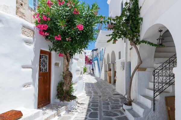 Peinture murale Ruelle en Grèce