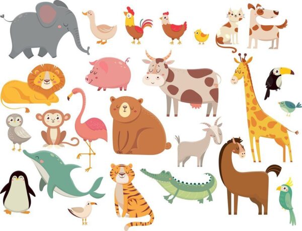 Peinture murale Beaucoup d'animaux de compagnie