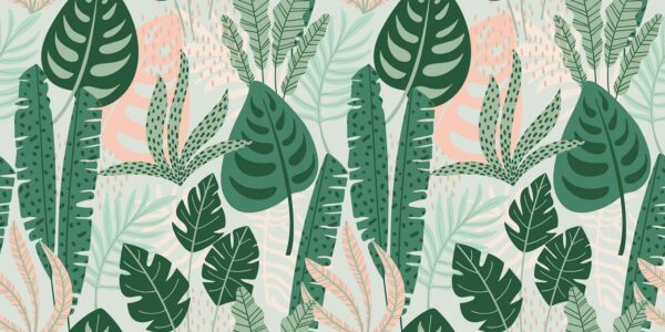 Sticker mural Feuilles tropicales