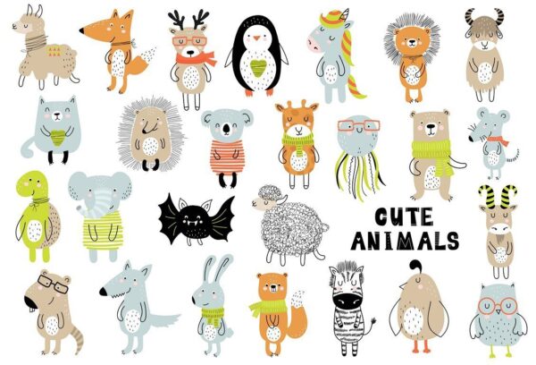 Peinture murale Animaux mignons
