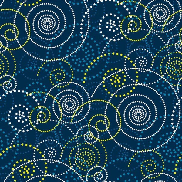 Peinture murale Boucles et points