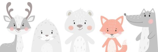 Peinture murale Animaux heureux