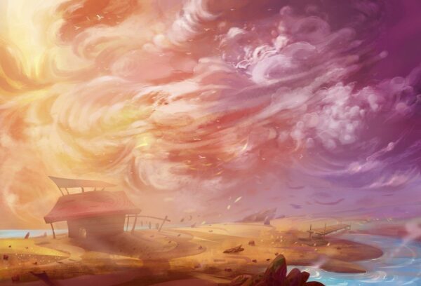 Peinture murale Vue nuageuse