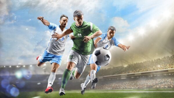 Peinture murale Joueur de football attaquant