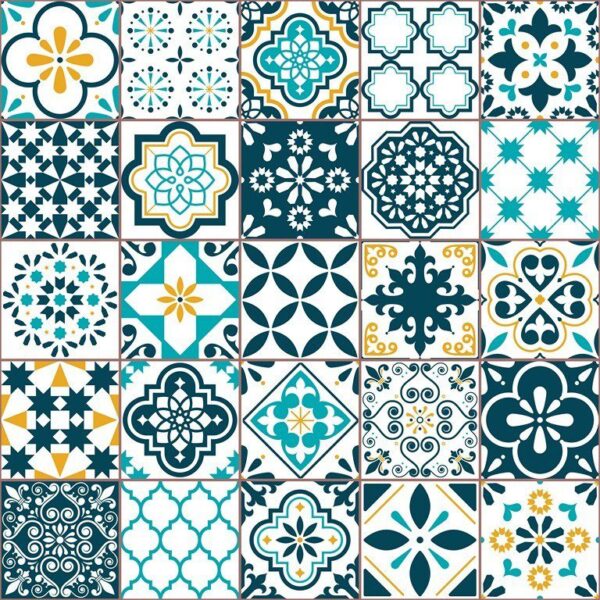Peinture murale Mosaïque rétro