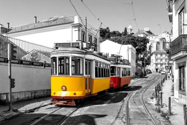 Peinture murale Tram, Lisbonne