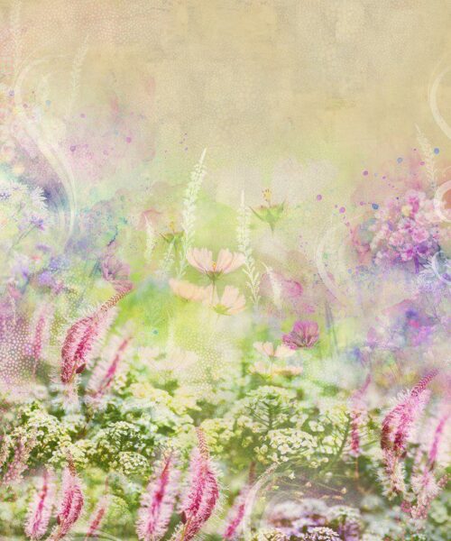 Peinture murale Collage de fleurs