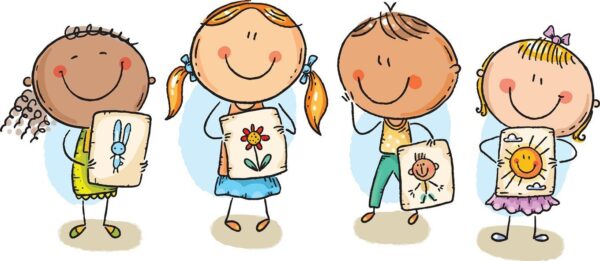Peinture murale Les enfants dessinent