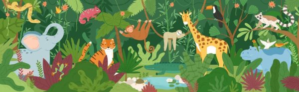 Poster XXL Jungle heureuse