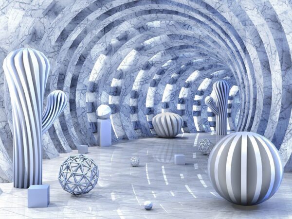 Papiers peints Tunnel rond 3D