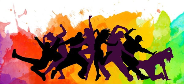 Peinture murale Danse colorée