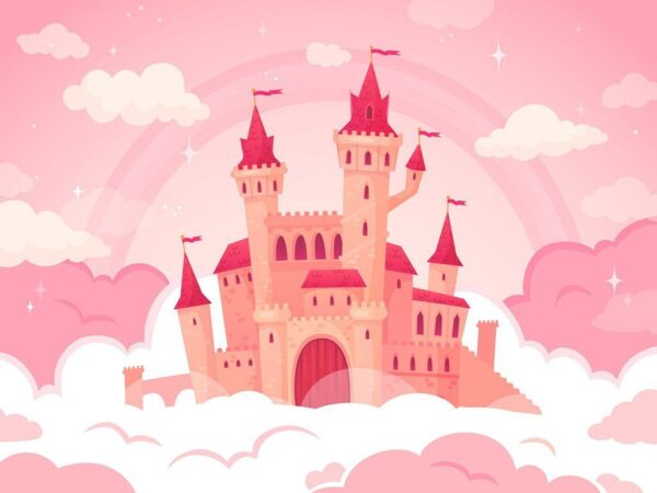 Poster XXL Château rose