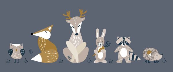 Peinture murale Animaux sympas