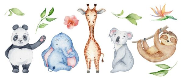 Peinture murale Animaux heureux