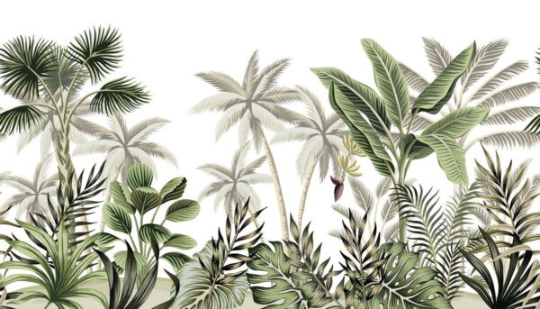 Peinture murale Paysage de jungle