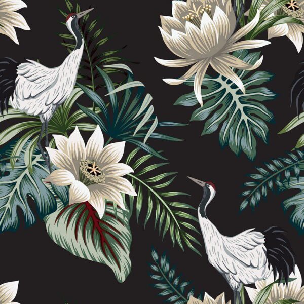 Sticker mural Feuilles exotiques