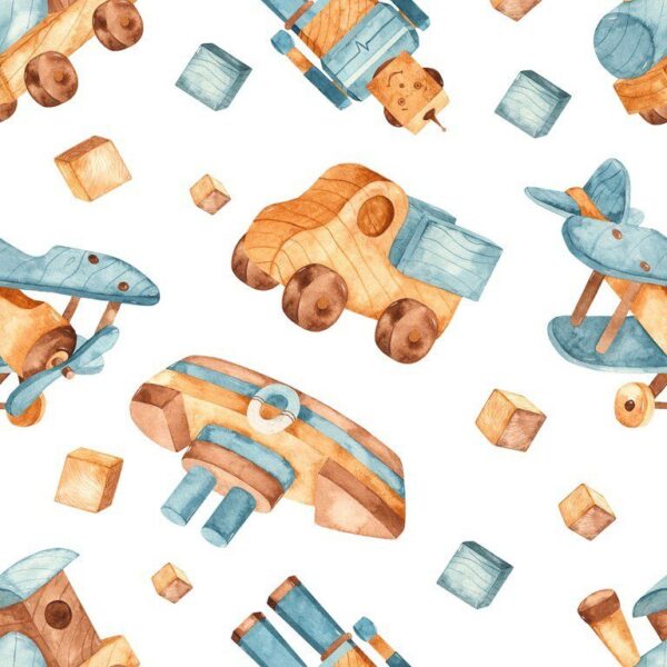 Peinture murale Jouets en bois