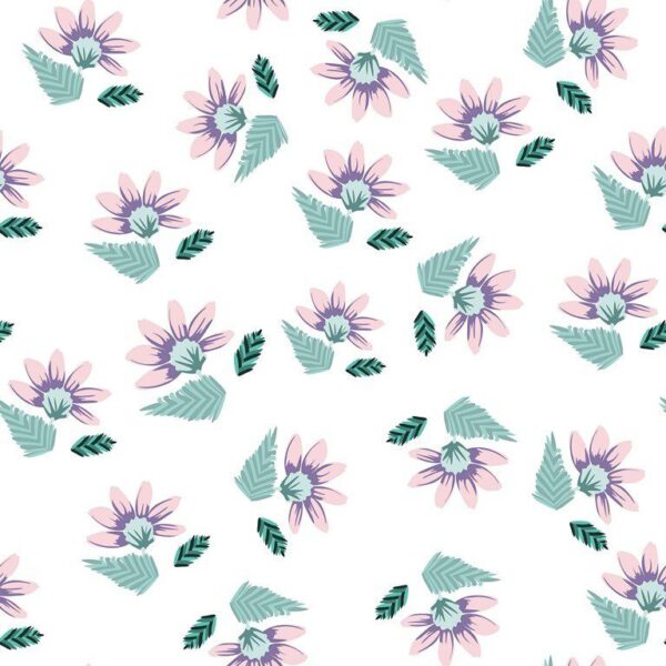 Sticker mural Fleurs pastel