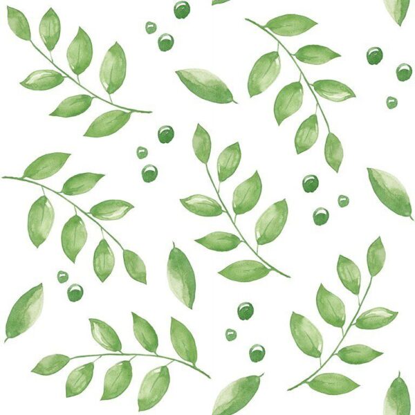 Peinture murale Branches vertes