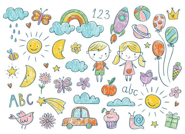 Peinture murale Graphiques pour enfants