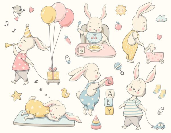Poster XXL Petits lapins