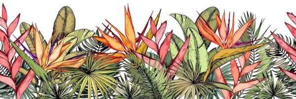 Sticker mural Fleurs Exotiques