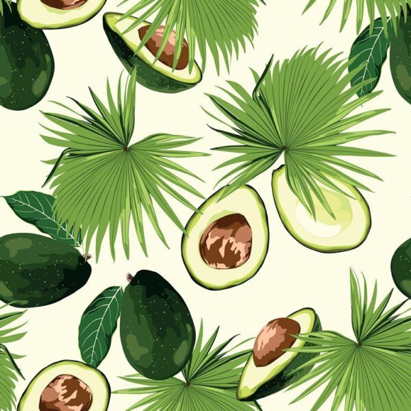 Papier peint Avocat et feuilles
