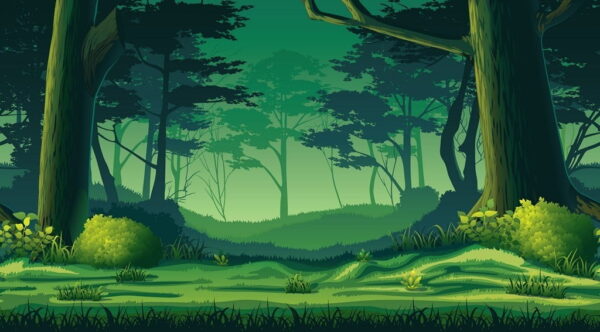 Peinture murale Fond avec forêt