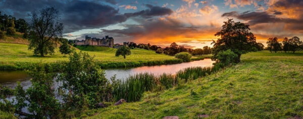 Peinture murale Vue sur la rivière Aln