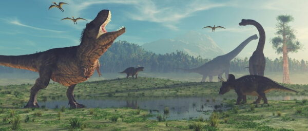Poster XXL Île aux dinosaures