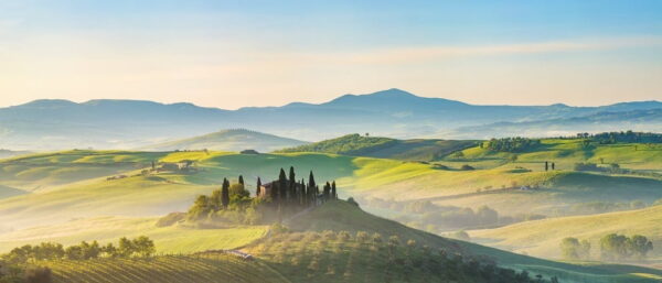 Peinture murale Vue en Toscane