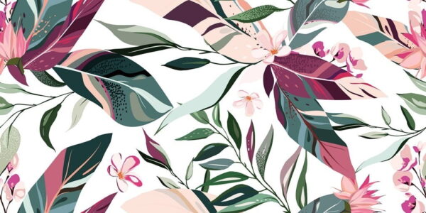 Peinture murale Feuilles