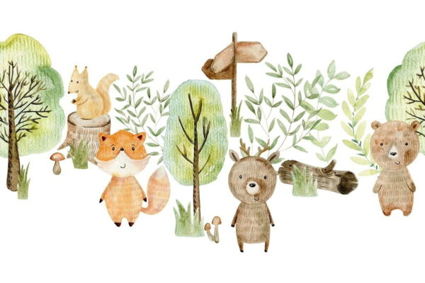 Peinture murale Animaux de la forêt