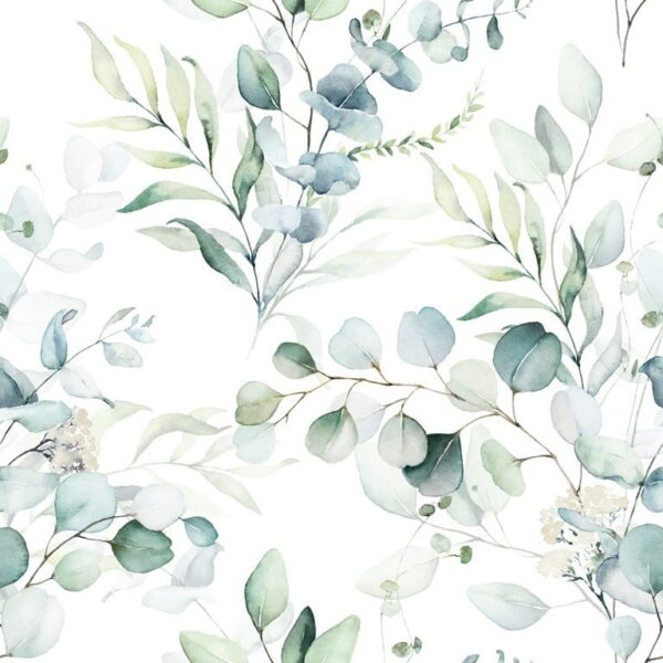Peinture murale Feuilles peintes