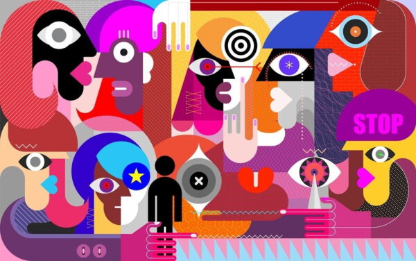 Peinture murale Groupe de personnes