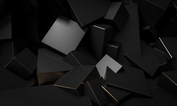 Peinture murale Cubes noirs