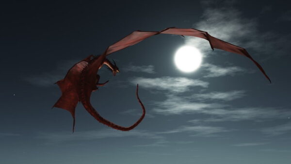 Poster XXL Dragon rouge