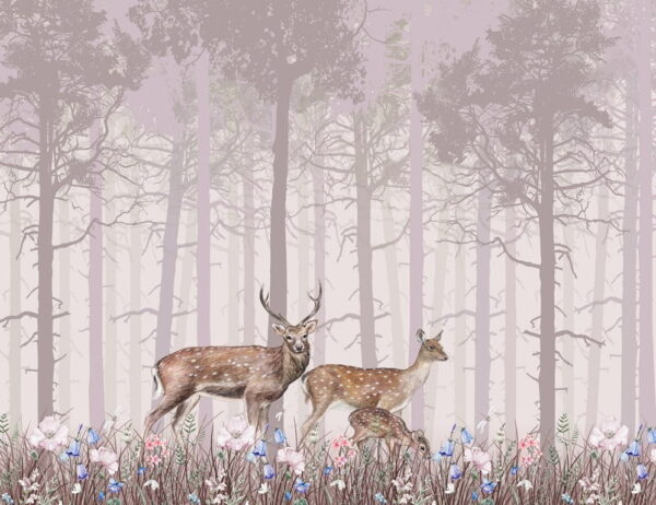 Poster XXL Forêt Rose