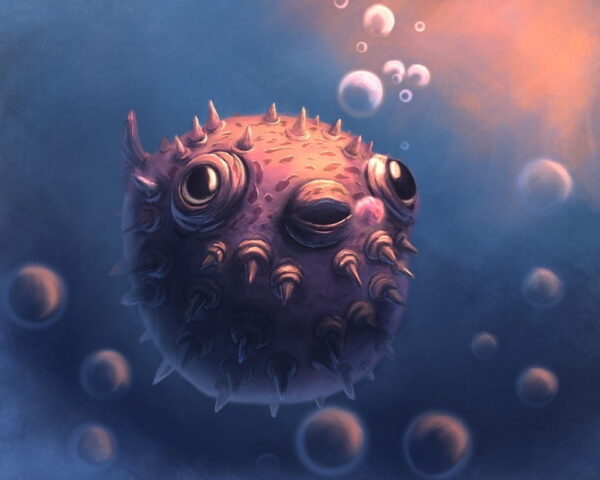 Peinture murale Poisson joyeux