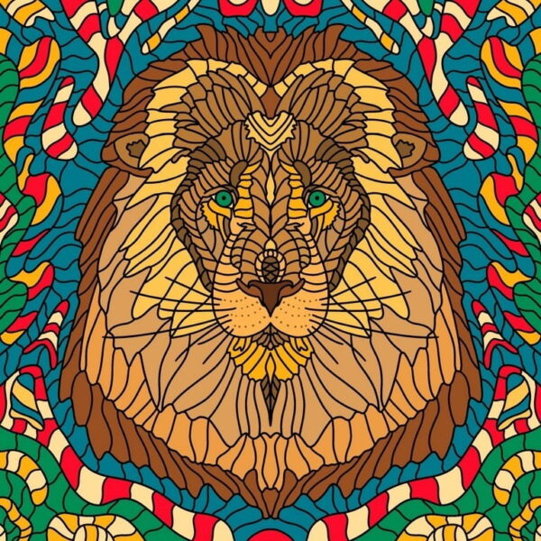 Peinture murale Graffiti lion
