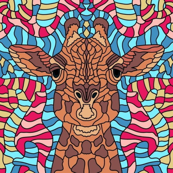 Peinture murale Graffiti girafe
