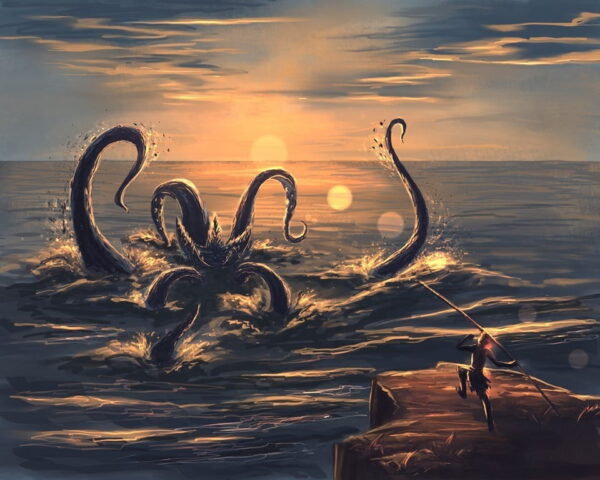 Papier peint Kraken