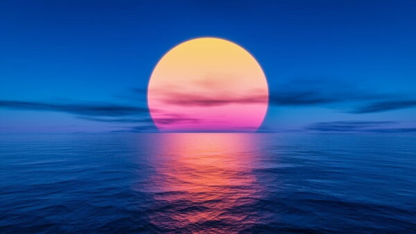 Peinture murale Coucher de soleil
